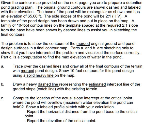 Given the contour map provided on the next page, you | Chegg.com