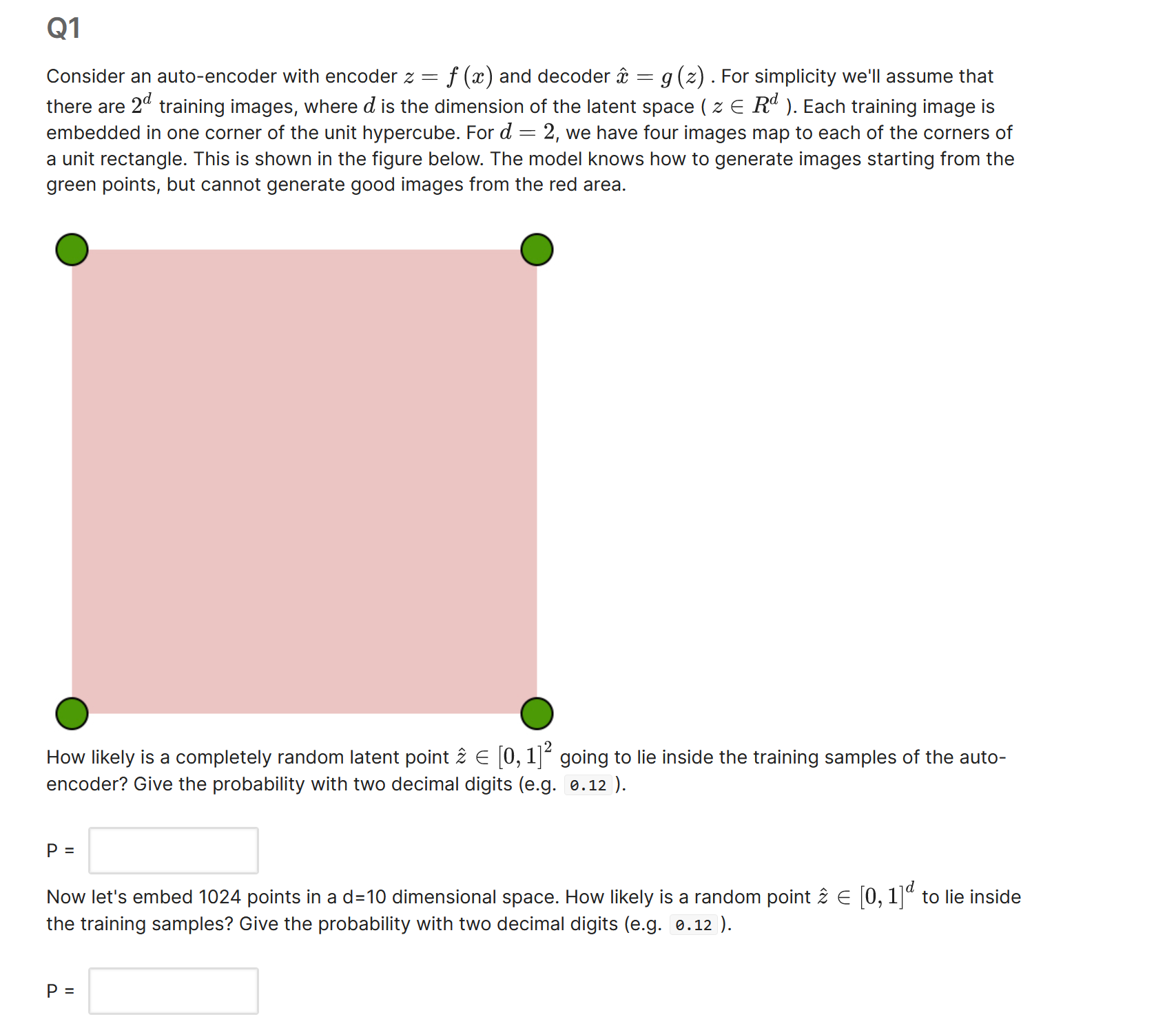 Solved Q1 Consider an auto-encoder with encoder z=f(x) and | Chegg.com