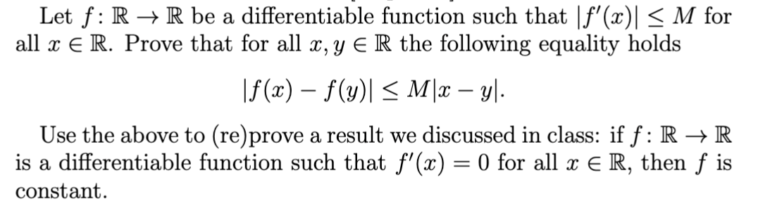 Solved Let F R → R Be A Differentiable Function Such That