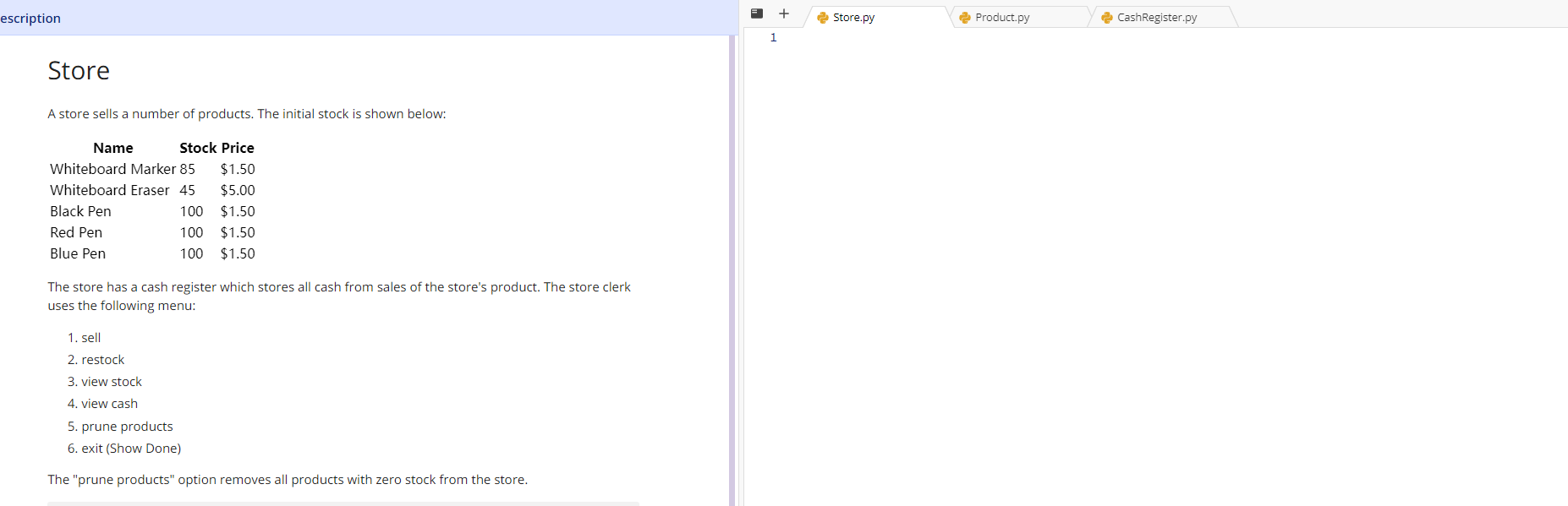 Solved Python question Please provide the code in the | Chegg.com