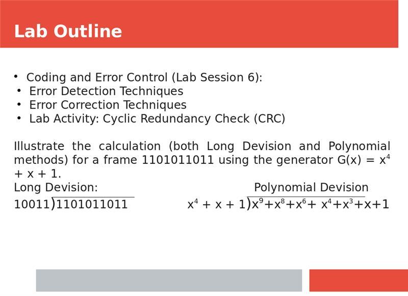 Solved Lab Outline Coding and Error Control (Lab Session 6): | Chegg.com