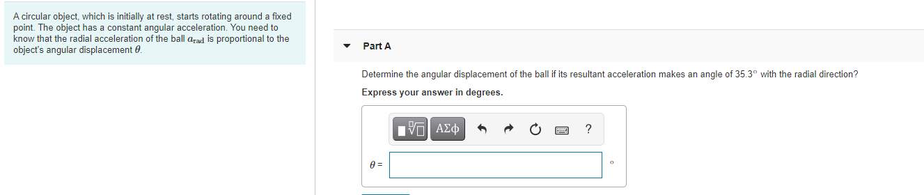 Solved A circular object, which is initially at rest, starts | Chegg.com