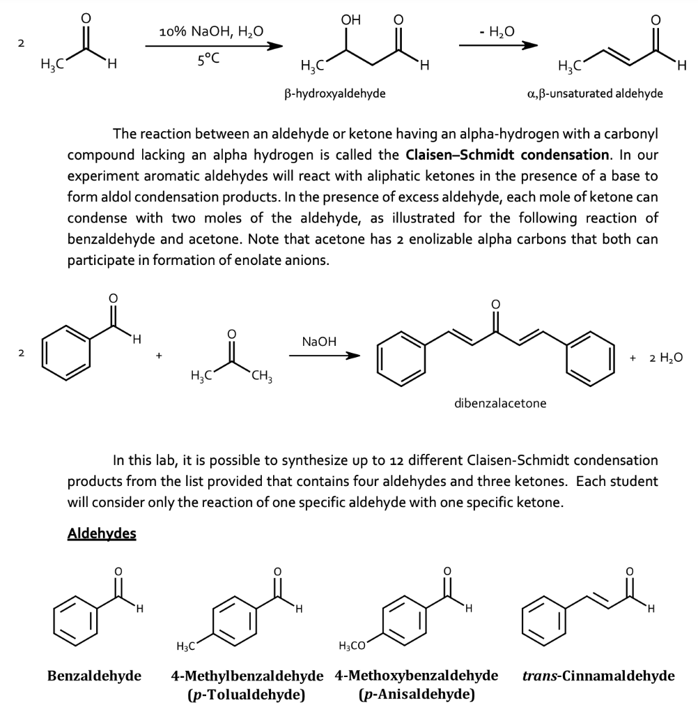 solved-using-your-assigned-aldehyde-trans-cinnamaldehyde-chegg