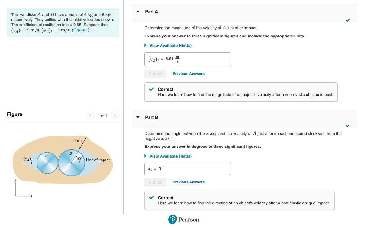 Solved The Two Disks A And B Have A Mass Of 4 Kg And 6 Kg, | Chegg.com