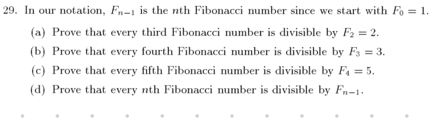 Solved 29. In our notation, Fn−1 is the nth Fibonacci number | Chegg.com
