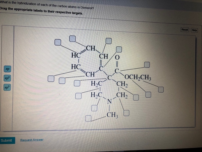 Solved What is the hybridization of each of the carbon atoms | Chegg.com