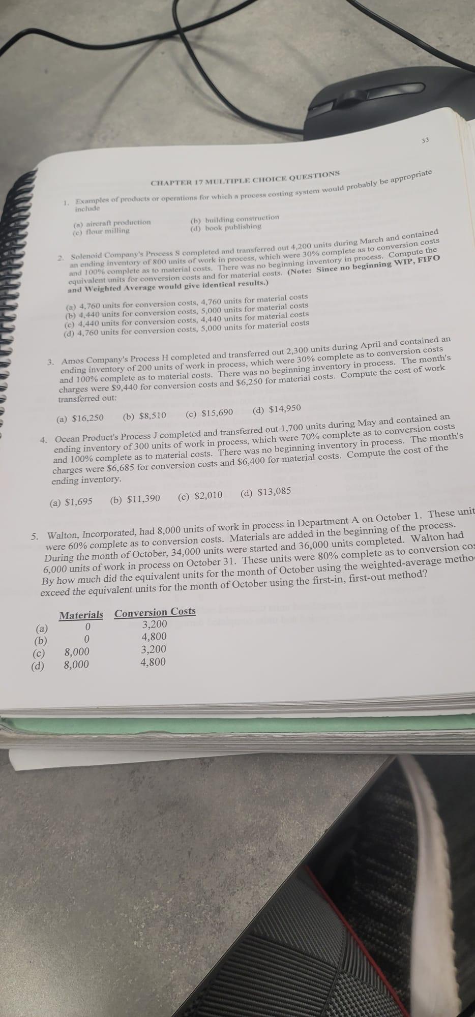 Solved 33 CHAPTER 17 MULTIPLE CHOICE QUESTIONS 1. Examples | Chegg.com