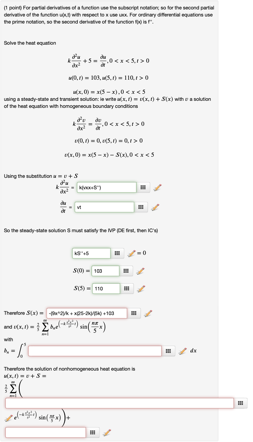 Solved 1 Point For Partial Derivatives Of A Function Us Chegg Com