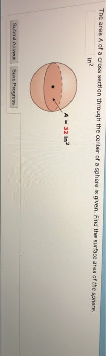 Solved The area A of a cross section through the center of a | Chegg.com