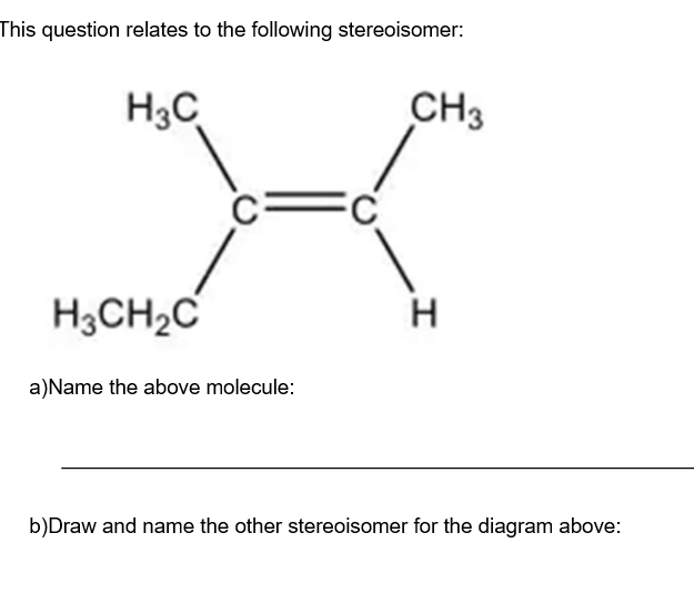 Solved This question relates to the following stereoisomer: | Chegg.com