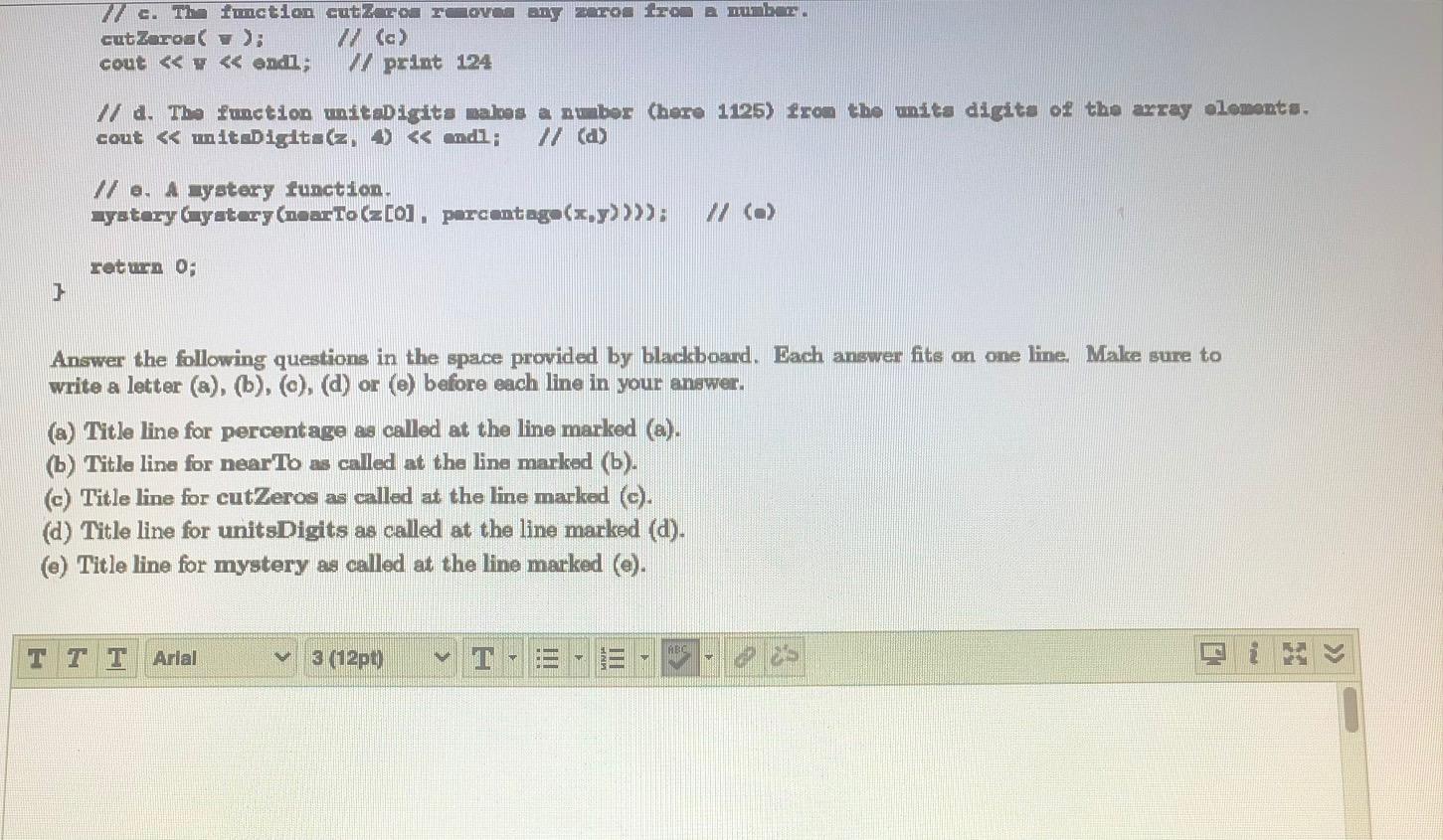 Solved Problem 1 (10 points) Write the best title lines for | Chegg.com