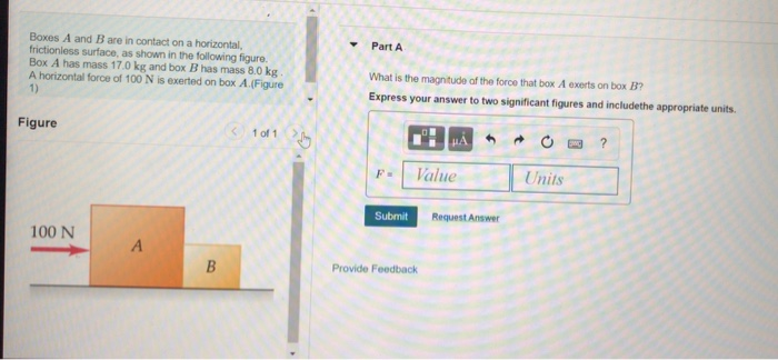 Solved Part A Boxes A And B Are In Contact On A Horizontal, | Chegg.com