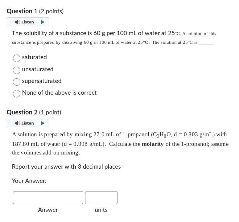 Solved The solubility of a substance is 60 g per 100 mL of | Chegg.com