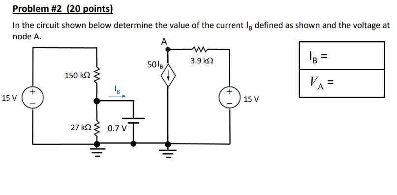 Solved In the circuit shown below determine the value of the | Chegg.com