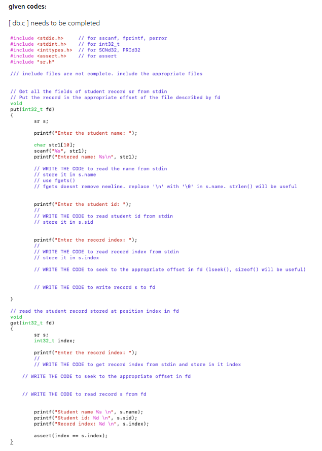 Solved C coding in Linux shell script Instructions: The | Chegg.com