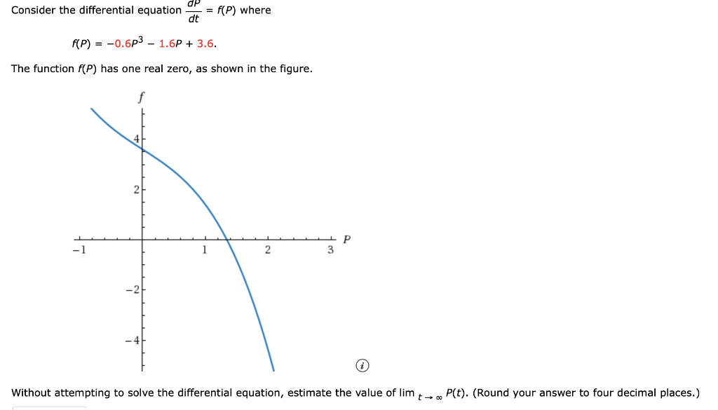 Solved Consider the differential equation = f(P) where dt | Chegg.com