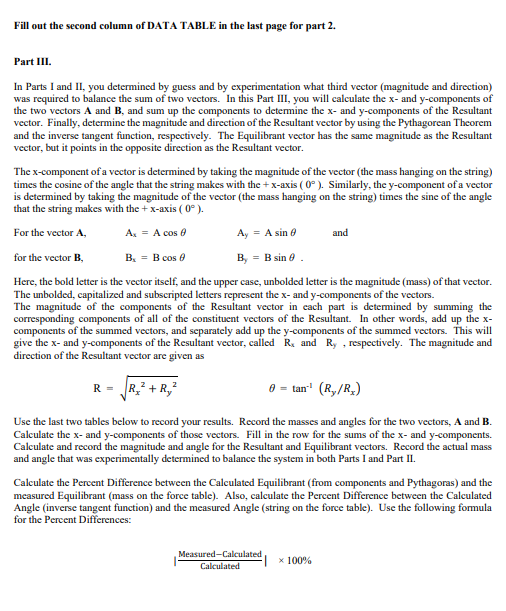Purpose: we use force table to study net force, | Chegg.com