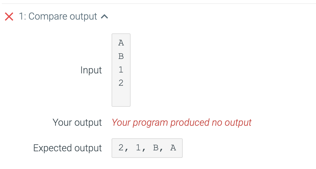 Solved Rearrange the following lines of code to print the | Chegg.com