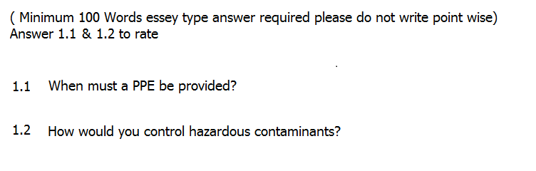 Solved (Minimum 100 Words essey type answer required please | Chegg.com