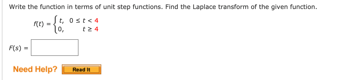 Solved Write the function in terms of unit step functions. | Chegg.com