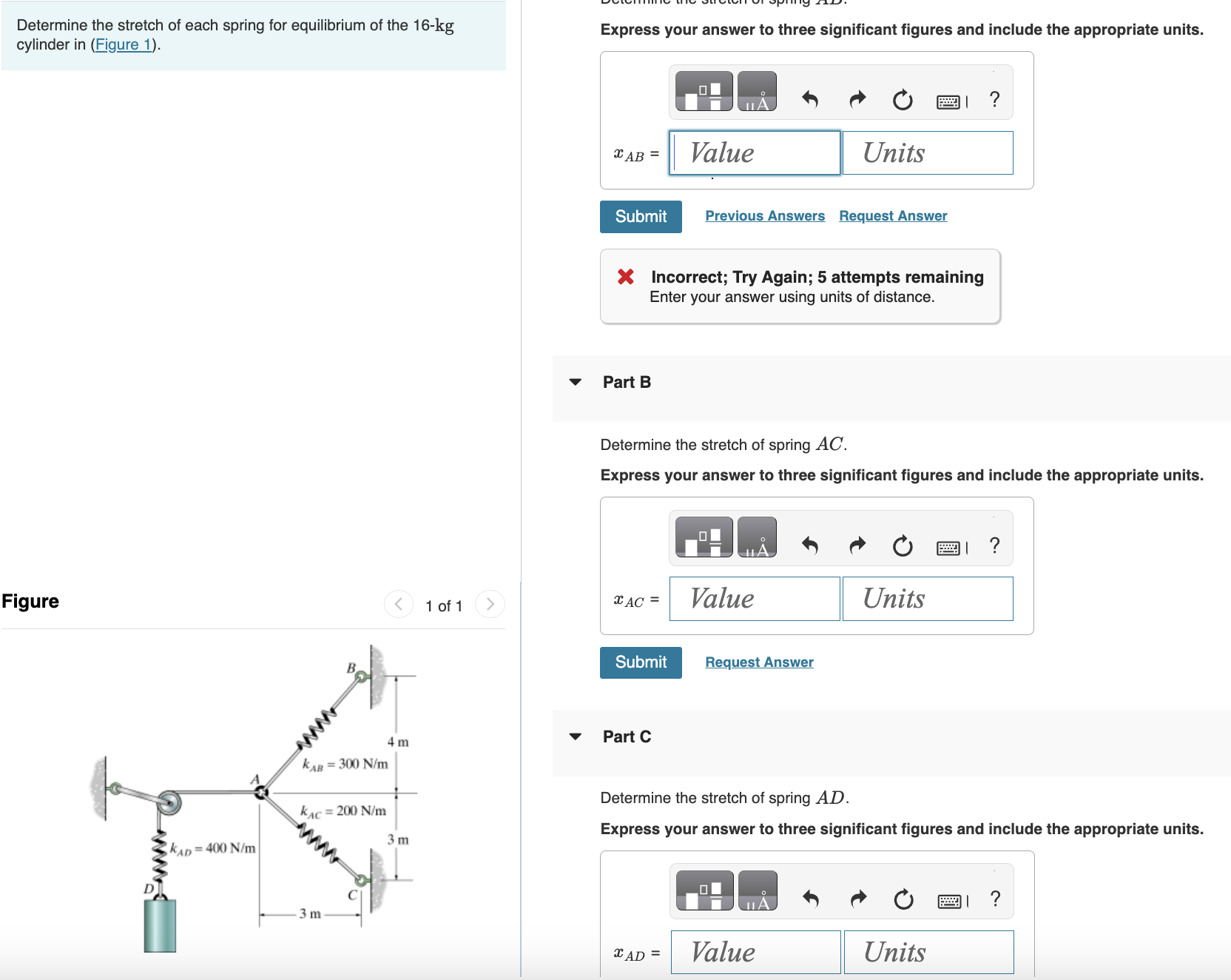 Visual Reference: Solved Determine The Stretch Of Each Spring For Equilibrium