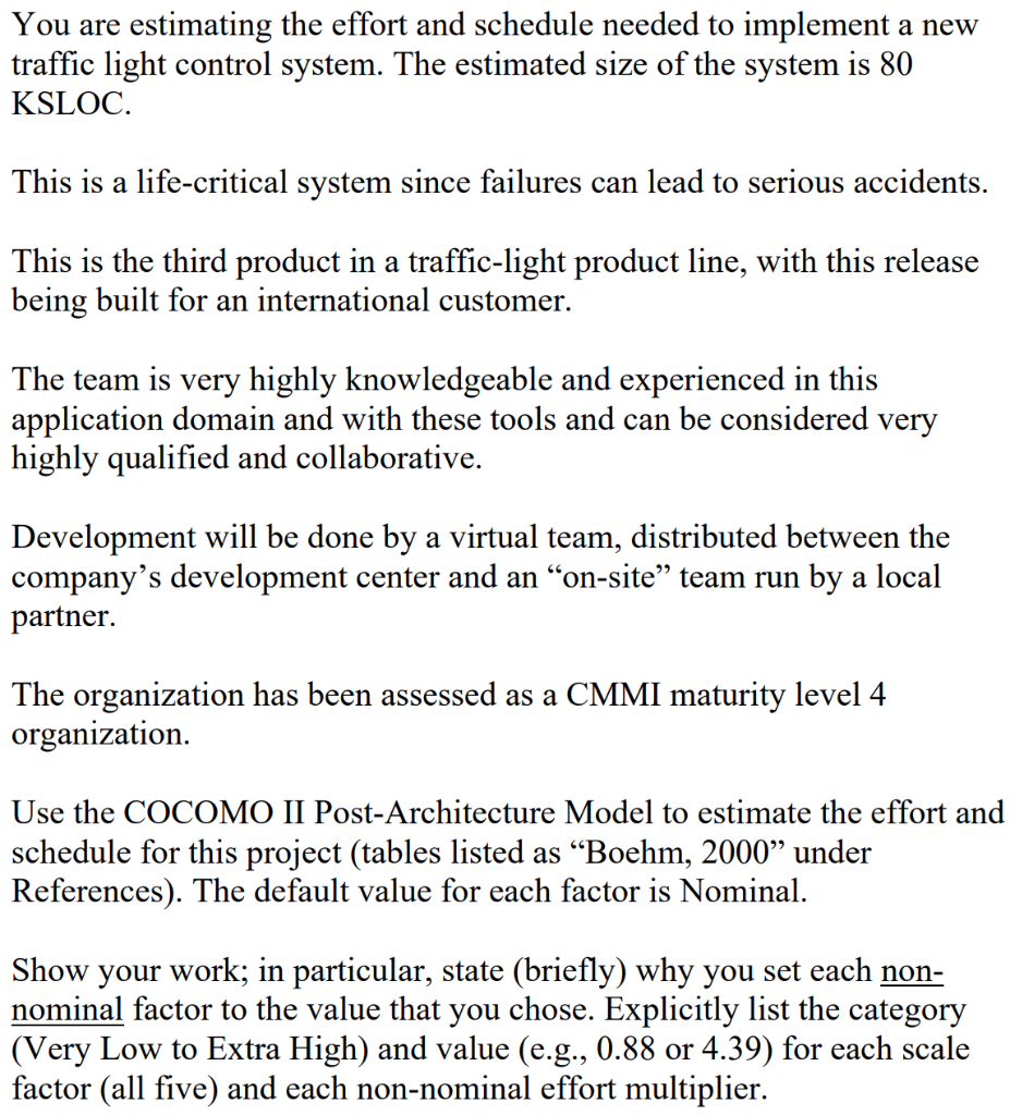 multiple choice questions on cocomo model