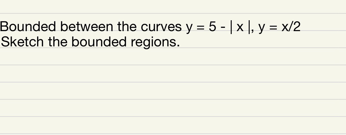 Solved Bounded Between The Curves Y5−∣x∣yx2 Sketch The 0944