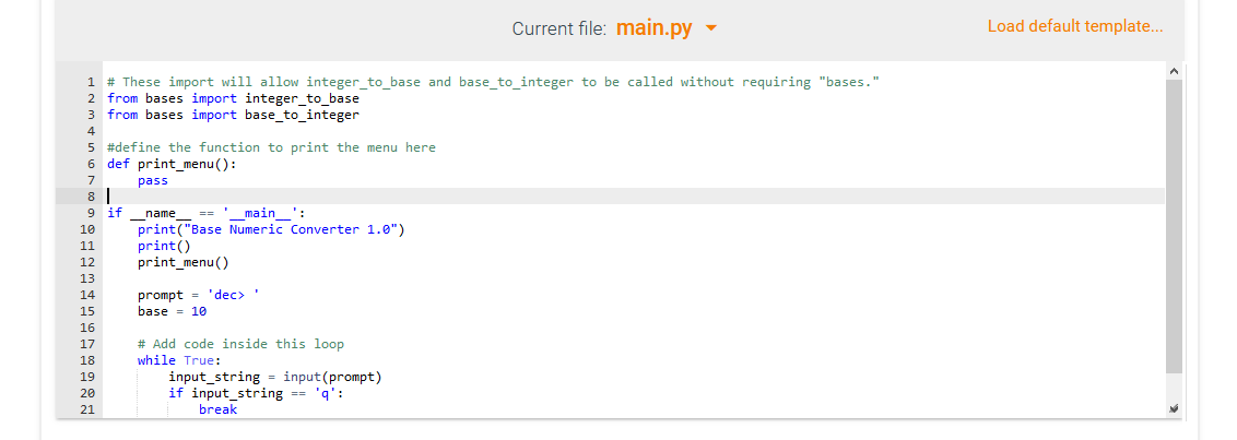 Solved 6.27 LAB: Base Converter In the previous labs, | Chegg.com