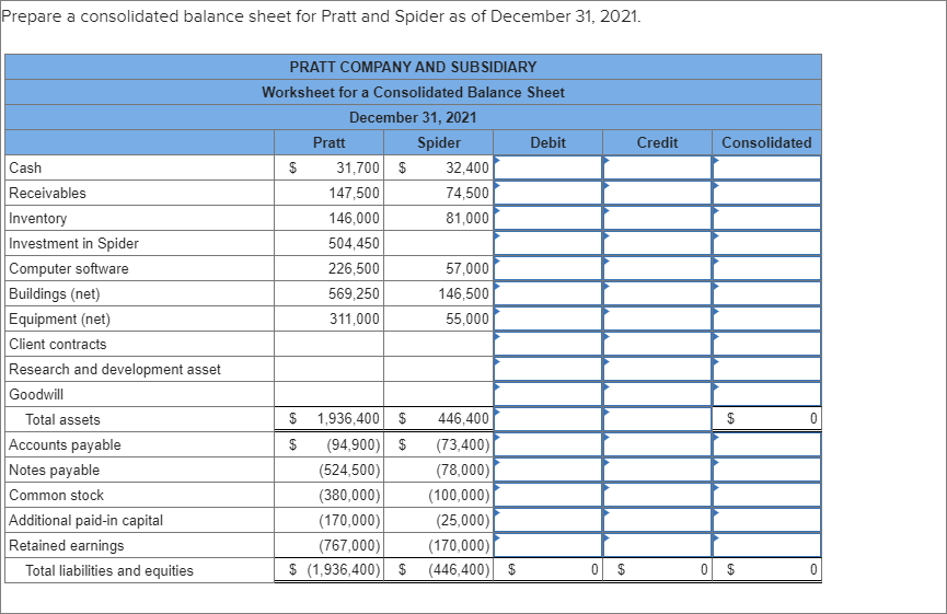 Solved Pratt Company acquired all of the outstanding shares | Chegg.com