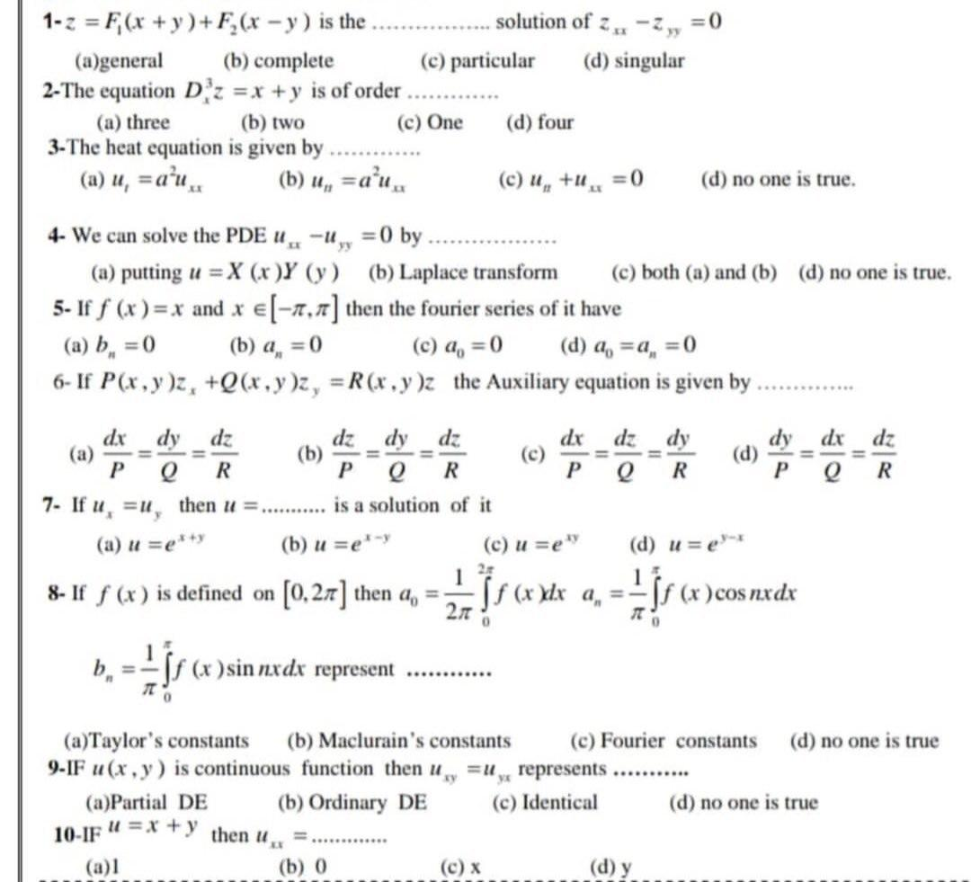 Solved 0 1 2 F X Y F2 X Y Is The Solution Of 2 Chegg Com