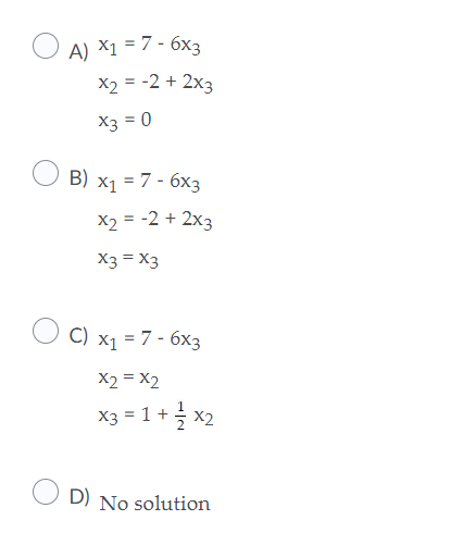 Solved The Augmented Matrix Is Given For A System Of 