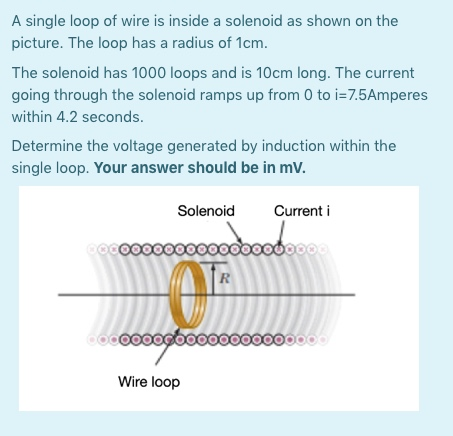 Solved A single loop of wire is inside a solenoid as shown | Chegg.com