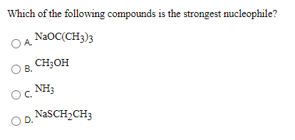 Solved Which of the following compounds is the strongest | Chegg.com