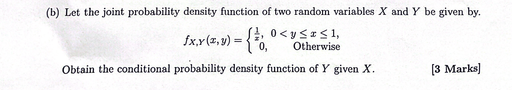 Solved (b) ﻿Let The Joint Probability Density Function Of | Chegg.com