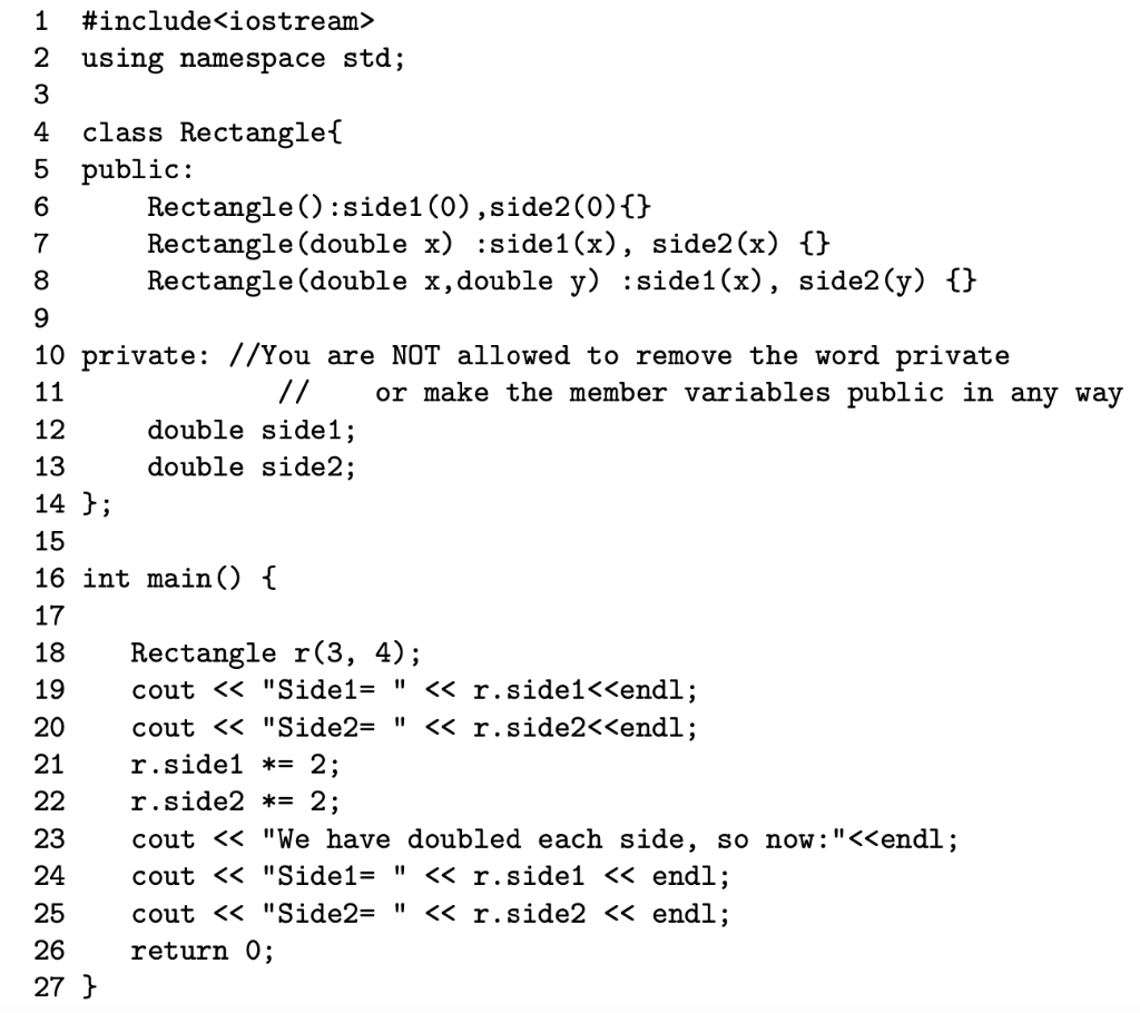 Solved Using C++ to solve these problems The code below is | Chegg.com