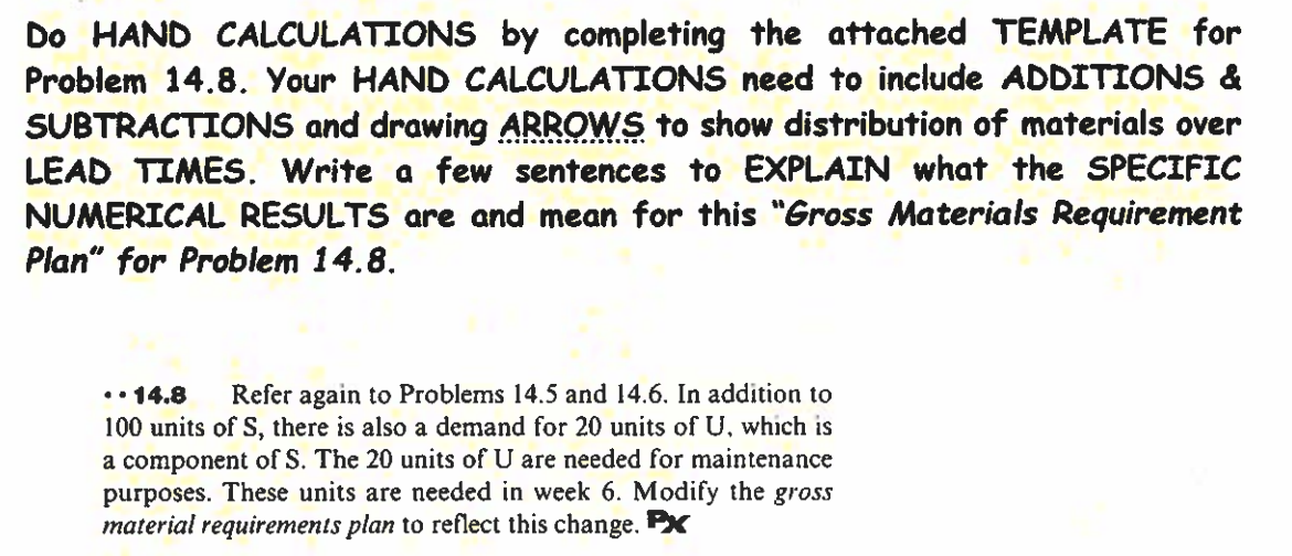 Solved DO HAND CALCULATIONS by completing the attached | Chegg.com