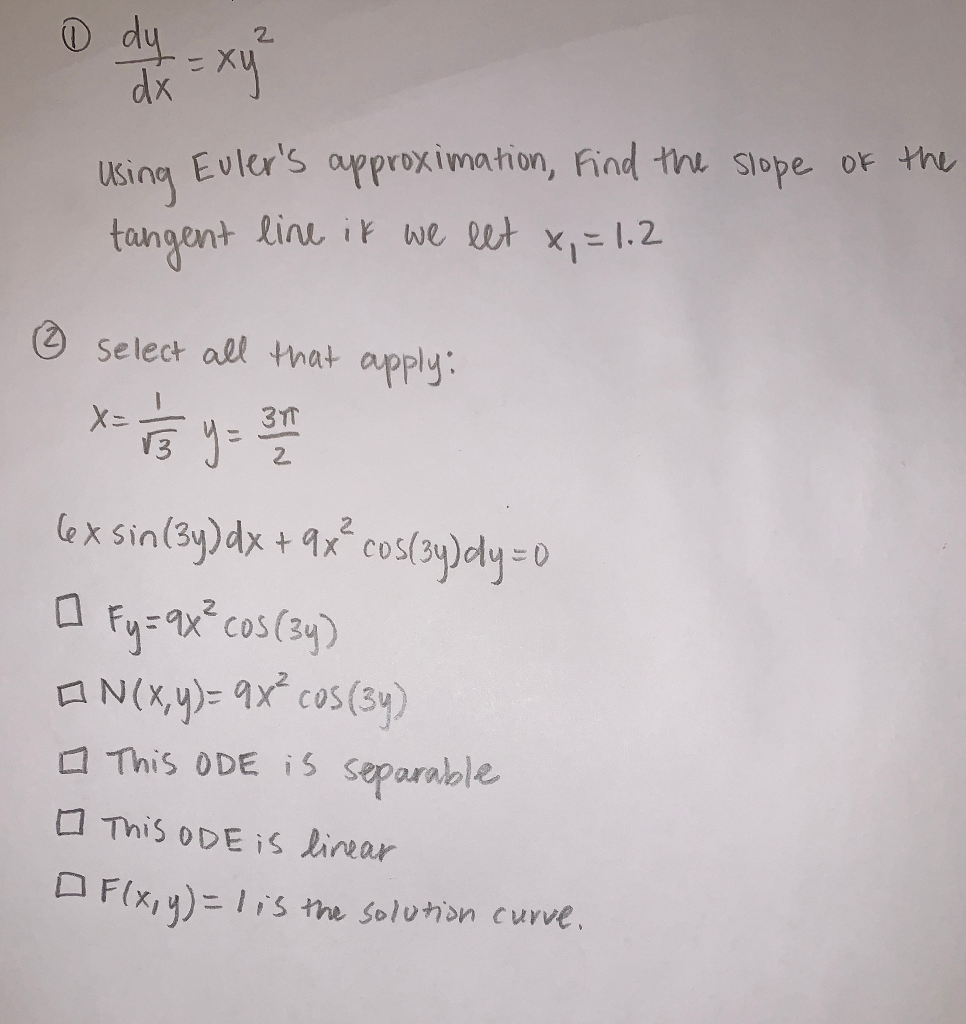 Solved 0 Dy 2 Dx Xy Using Euler S Approximation Find T Chegg Com