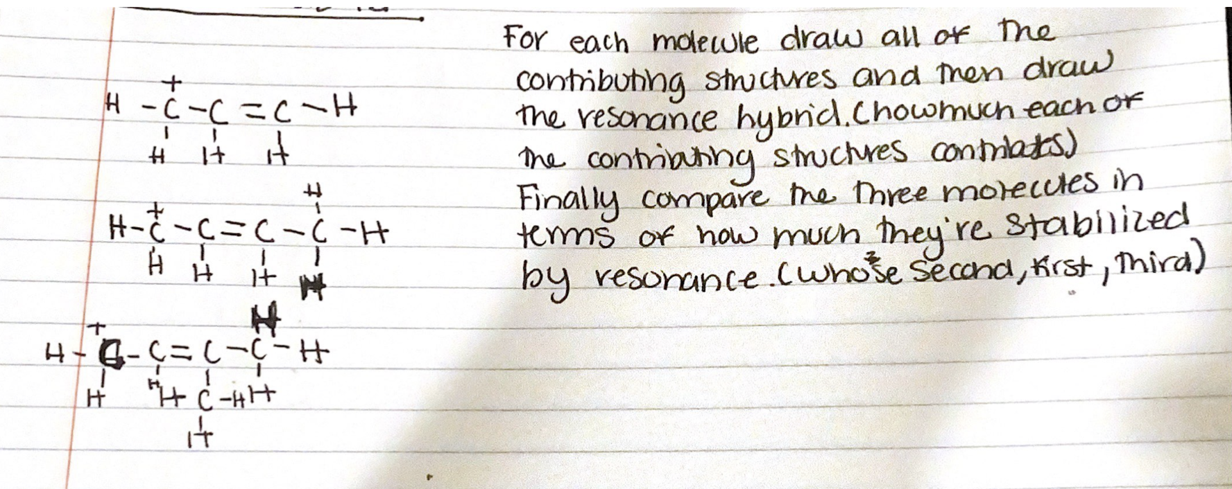 Solved H C C C H 1 H It It For Each Molecule Draw All O Chegg Com