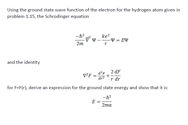 Solved Using The Ground State Wave Function Of The Electron