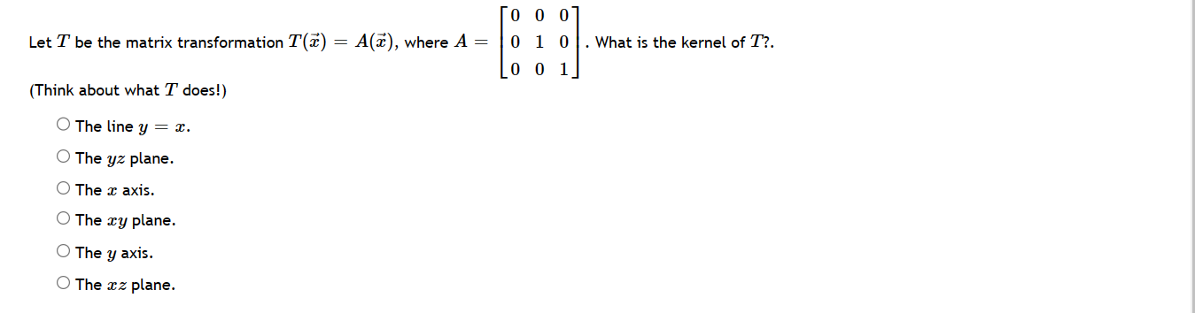 Solved Let T be the matrix transformation T(x)=A(x), where | Chegg.com