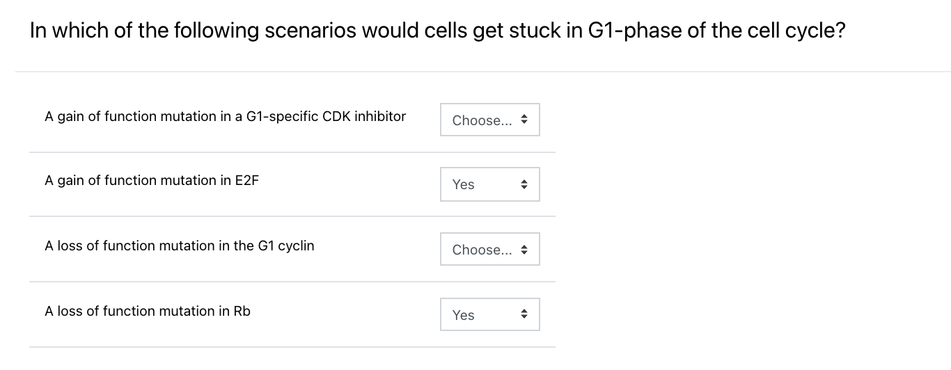 Solved In which of the following scenarios would cells get | Chegg.com