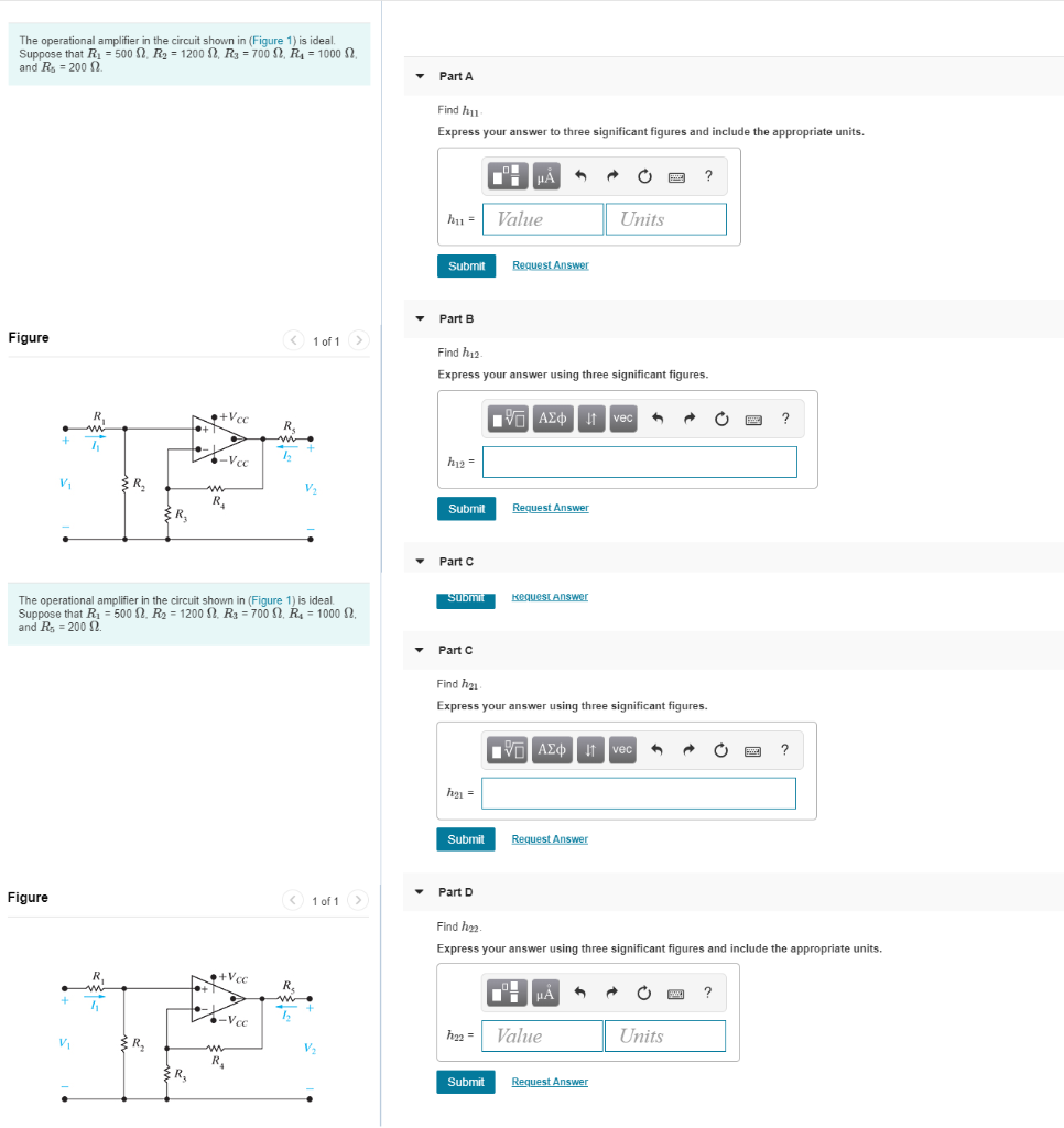 Solved The operational amplifier in the circuit shown in | Chegg.com