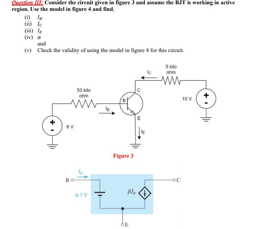 Solved Question III: Consider The Circuit Given In Figure 3 | Chegg.com