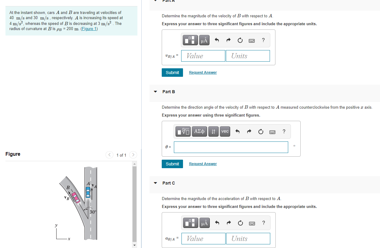 Solved At The Instant Shown, Cars A And B Are Traveling At | Chegg.com