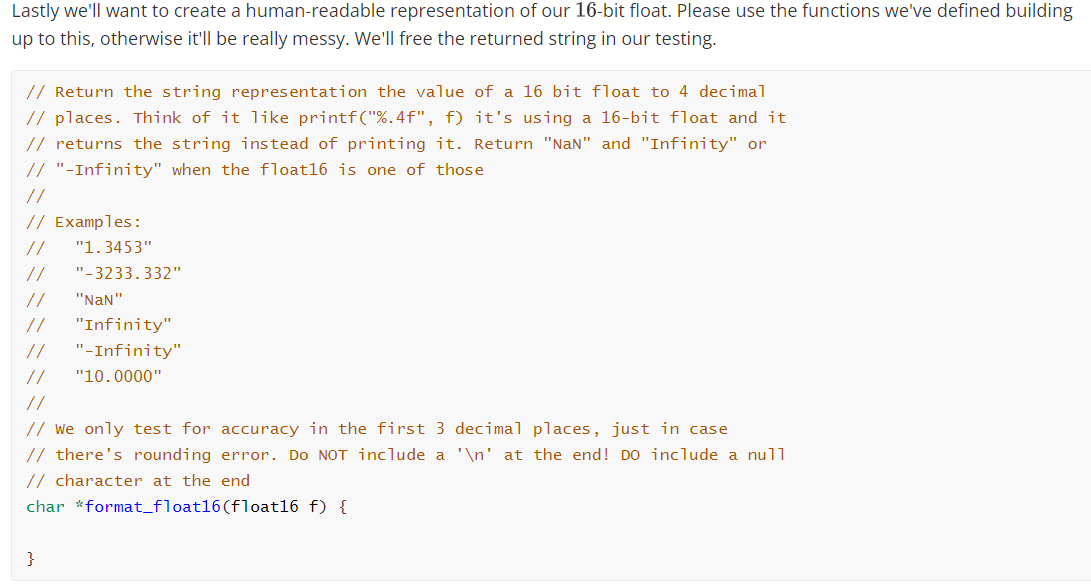 Solved Floats are represented in binary in three parts the