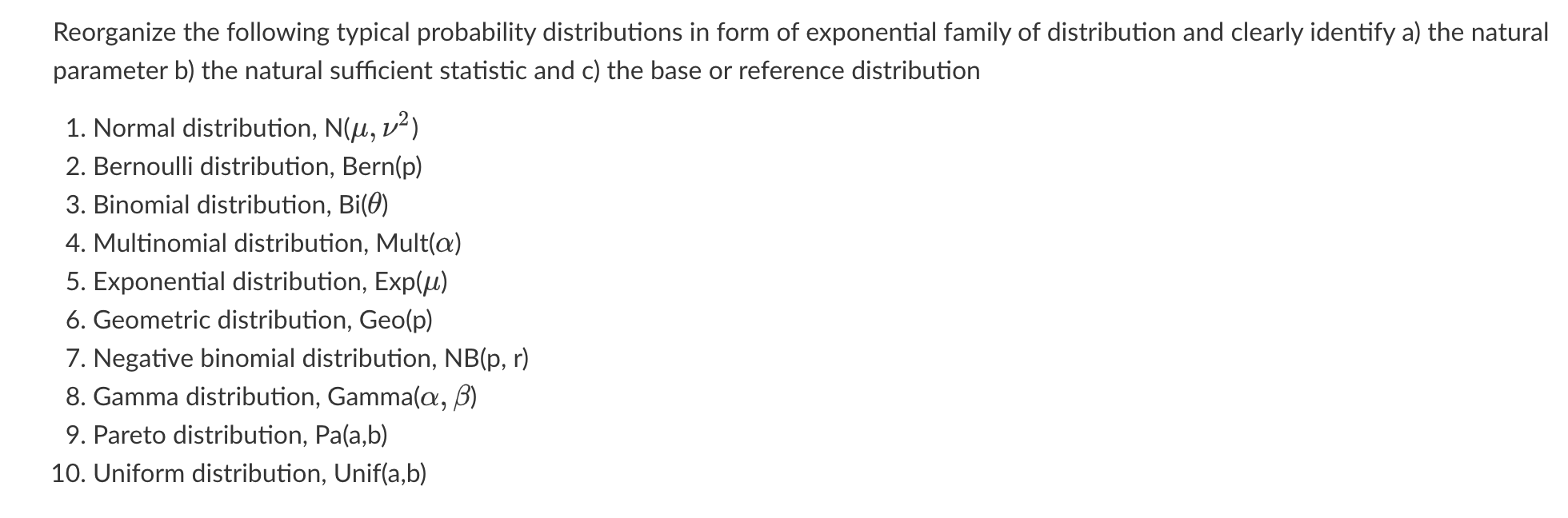Solved Reorganize the following typical probability | Chegg.com