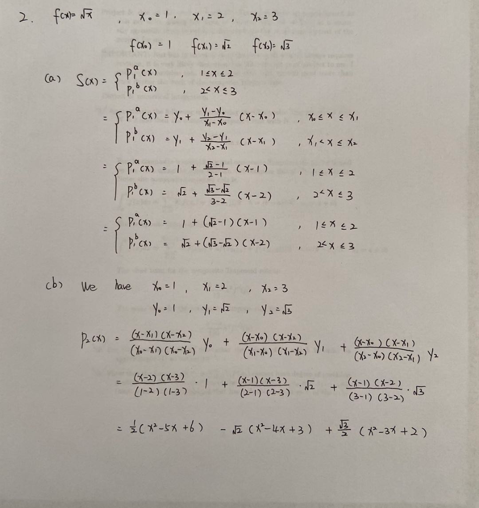 Solved Please Solve This Numerical Analysis Question I N Chegg Com