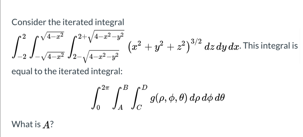 Solved Consider The Iterated Integral Chegg Com