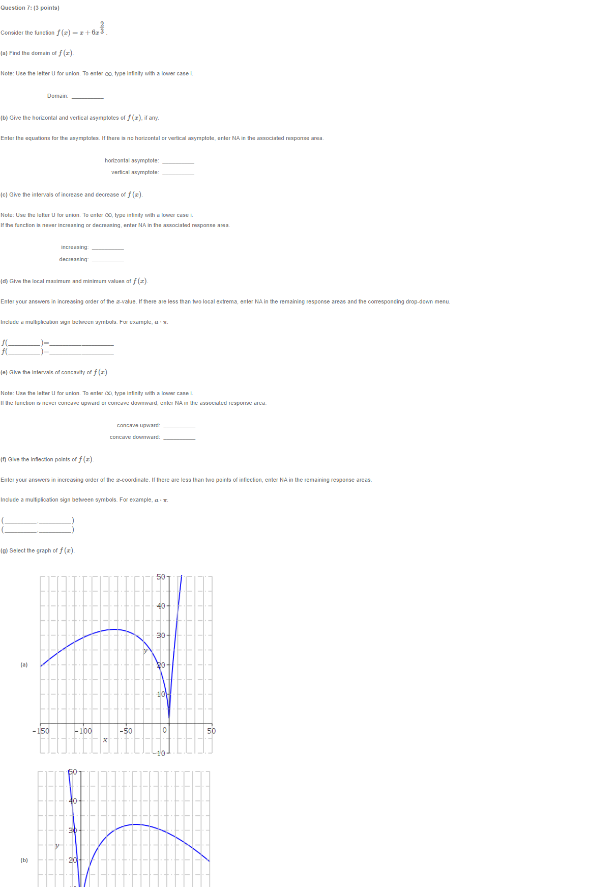 Solved Question 7 3 Points Consider The Function 8658