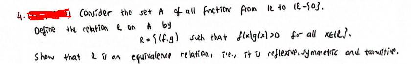 Solved 4.-.3 Conider the set A of all fuction from 12 to | Chegg.com